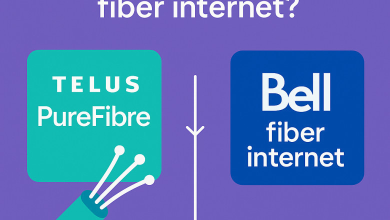 How does Telus PureFibre compare to Bell's fiber internet?