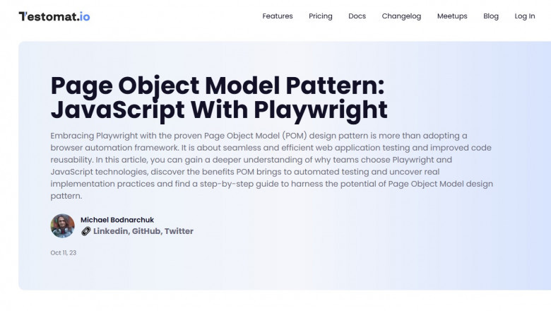Mastering the Page Object Model Pattern with Playwright and JavaScript: A Comprehensive Guide