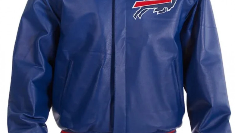 Men's Buffalo Bills Blue Leather Jacket: A Fusion of Team Spirit and Timeless Style