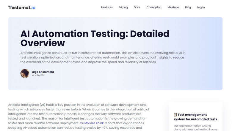Artificial Intelligence in Test Automation: A Comprehensive Guide